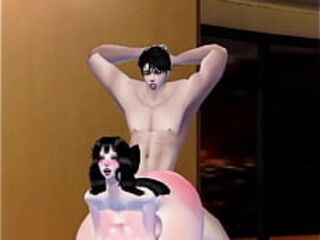 La puta de pap&aacute_ le encanta sexo duro en imvu