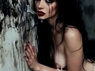Goth woman Nyx Loops - Licking a wall - AI Generated