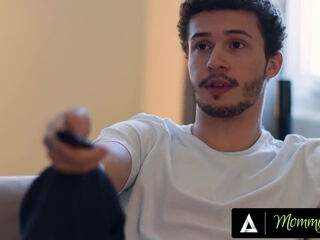 Sexy Buxom Blonde MILF Involved Her Stepson In Crazy FFM With Her & His Charming Slim Asian Classmate