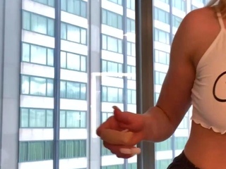 Curly Blonde Teen Records Solo Dildo Masturbation More at