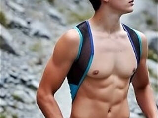 GAY DAY ON A MOUNTAIN HIKE - ai generated Scenes and Memories from Guys'_ Climbing the Trail and Having Fun Along the Way