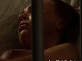 Submissive Tied Up Lesbian Slave Sniffing Panties And Masturbating