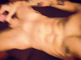 Flexing Abs and Masturbating